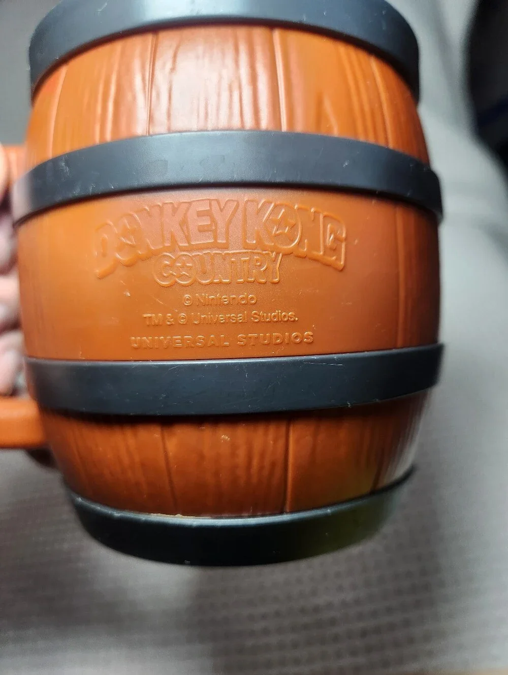 Donkey Kong Barrel Mug with DK Logo - Brown